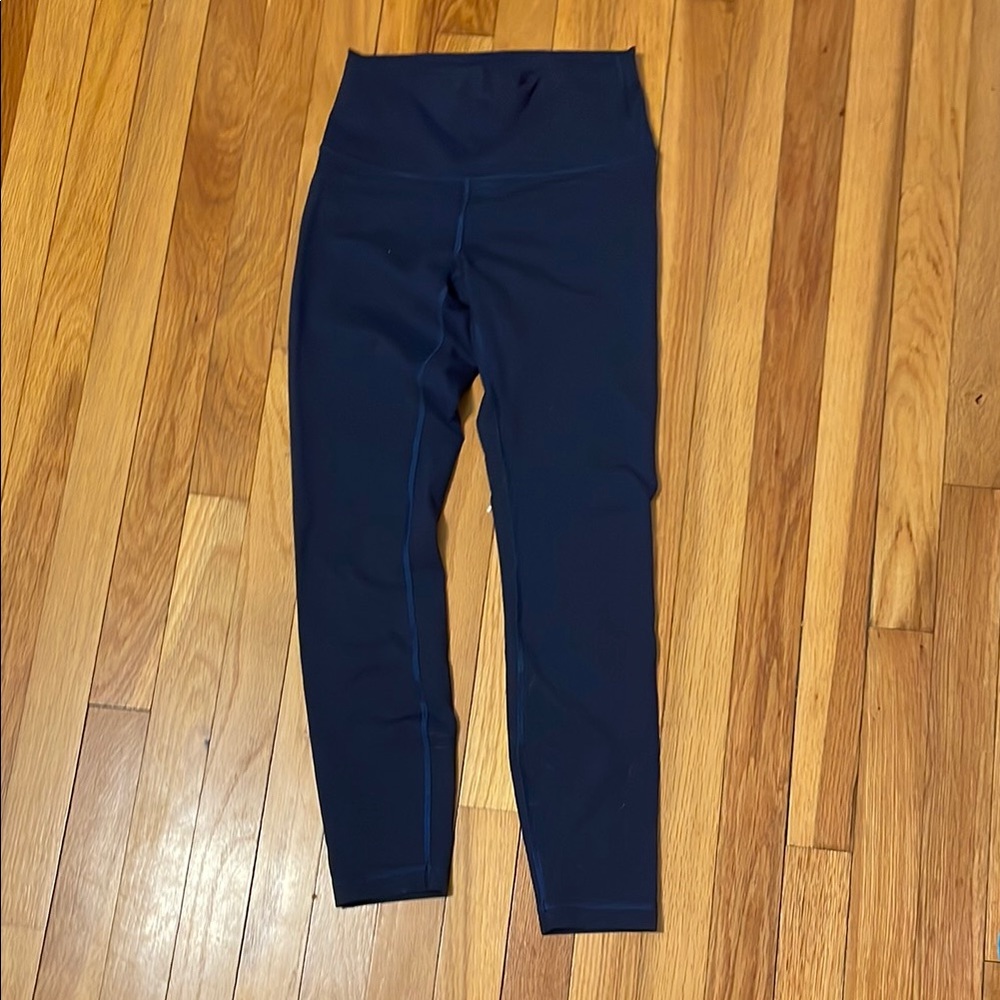 Lululemon Athletica Blue Leggings High-Waisted Streamlined Fit
